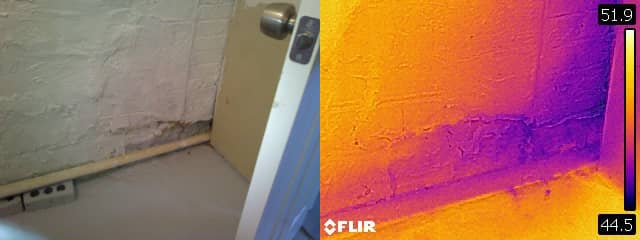 Photo illustrating thermal imaging used in some home inspections